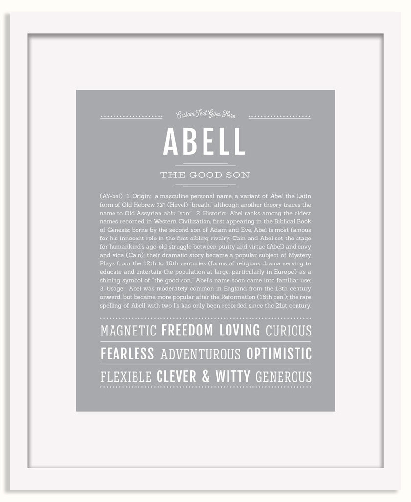 Frame Options | Light Gray | White Frame, Matted