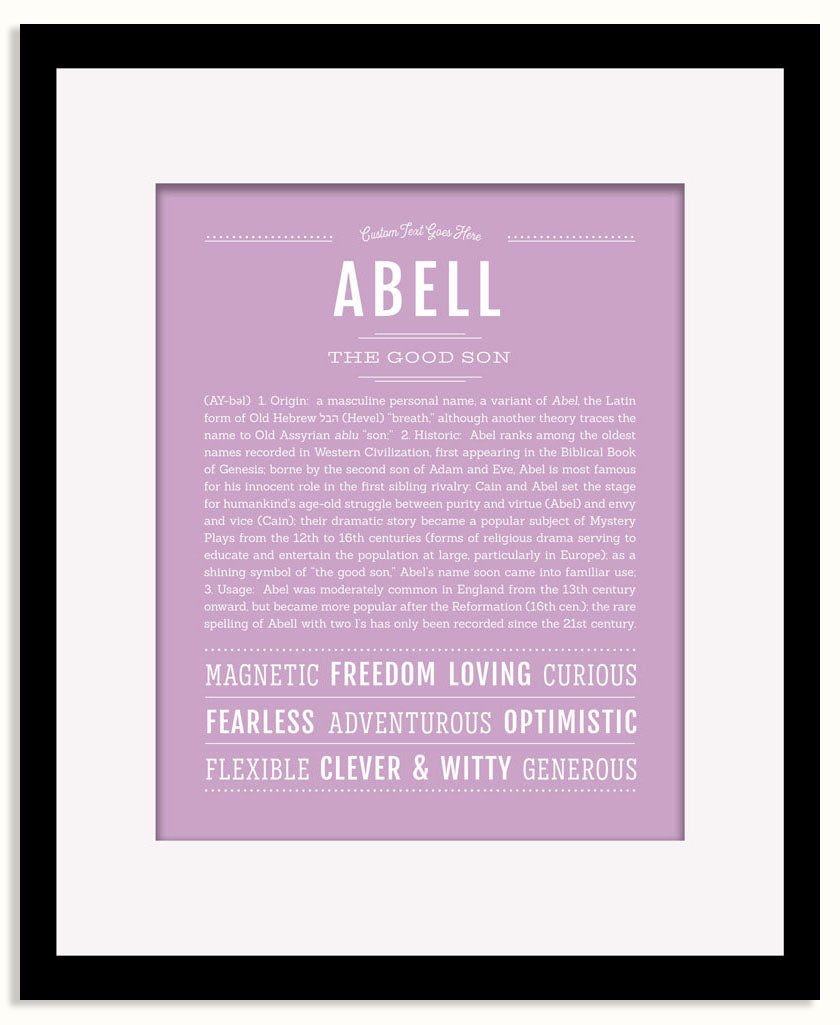 Frame Options | Lilac | Black Frame, Matted