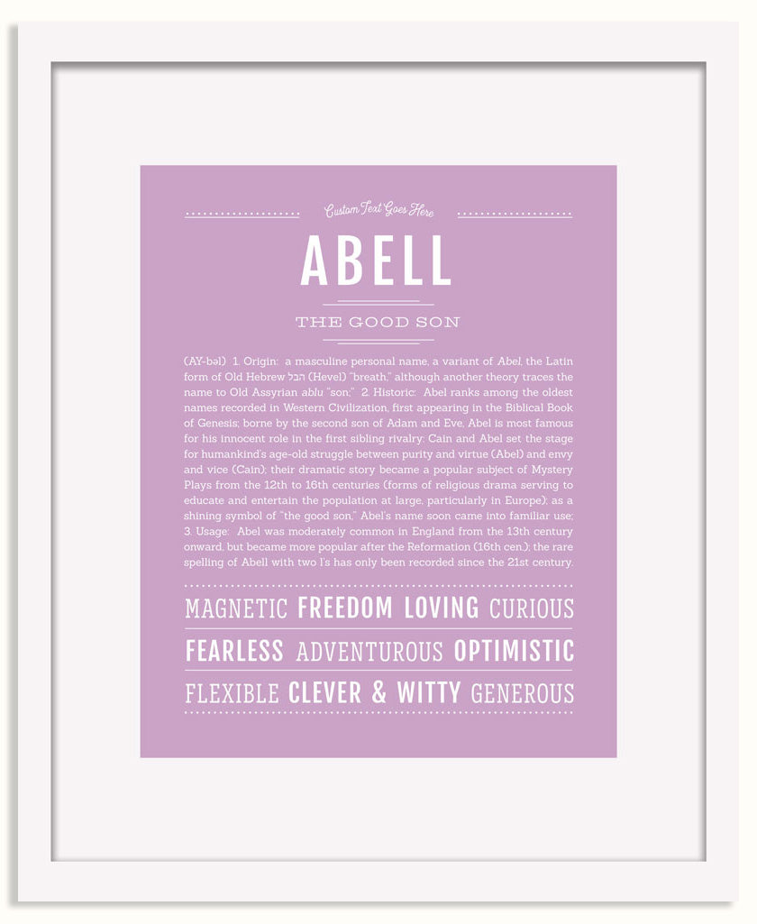 Frame Options | Lilac | White Frame, Matted