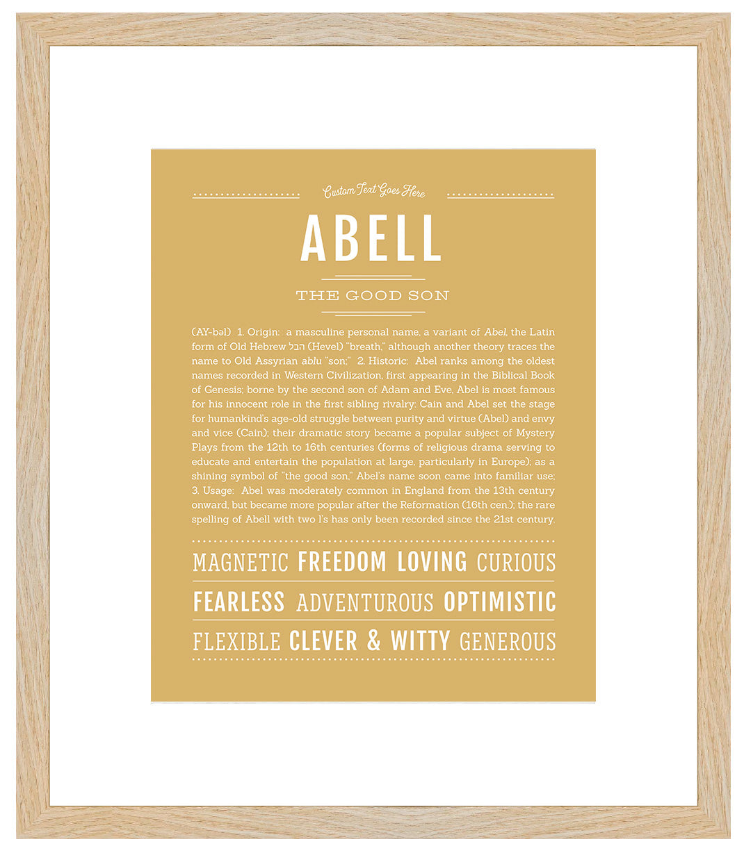 Frame Options | Matte Gold | Maple Frame, Matted
