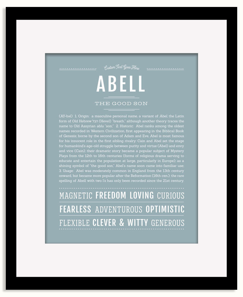 Frame Options | Powder Blue | Black Frame, Matted