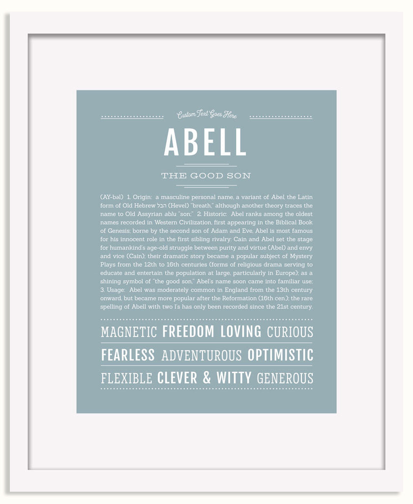 Frame Options | Powder Blue | White Frame, Matted