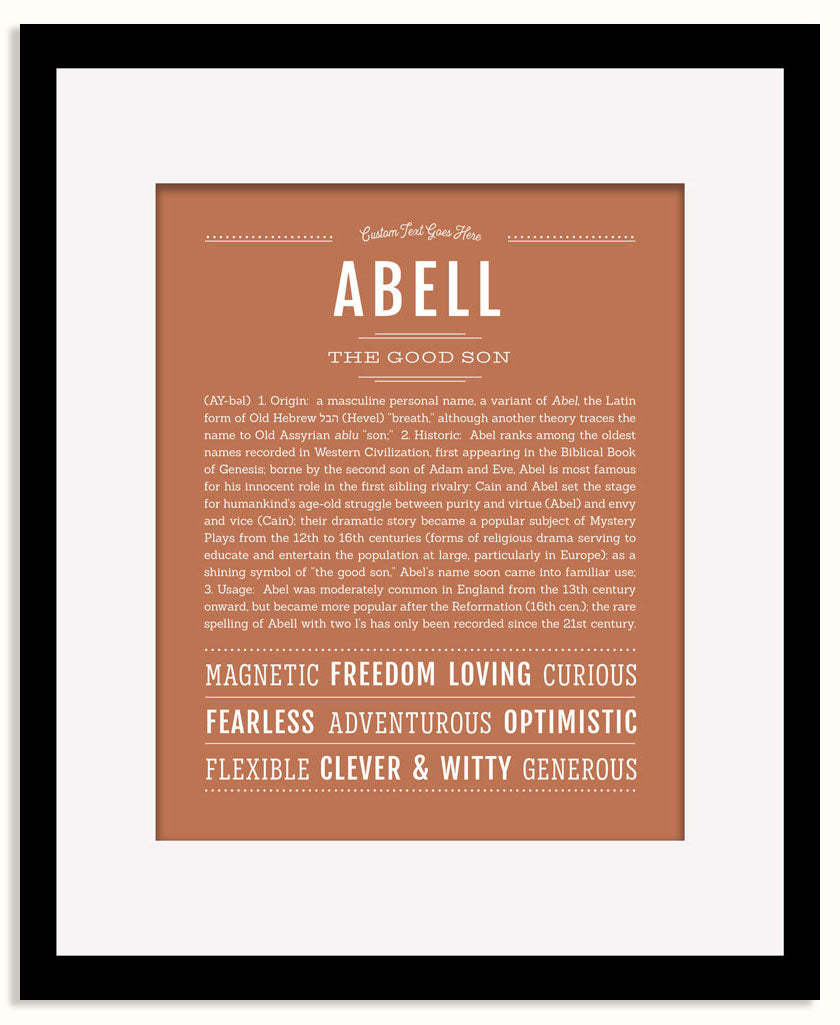 Frame Options | Terra Cotta | Black Frame, Matted