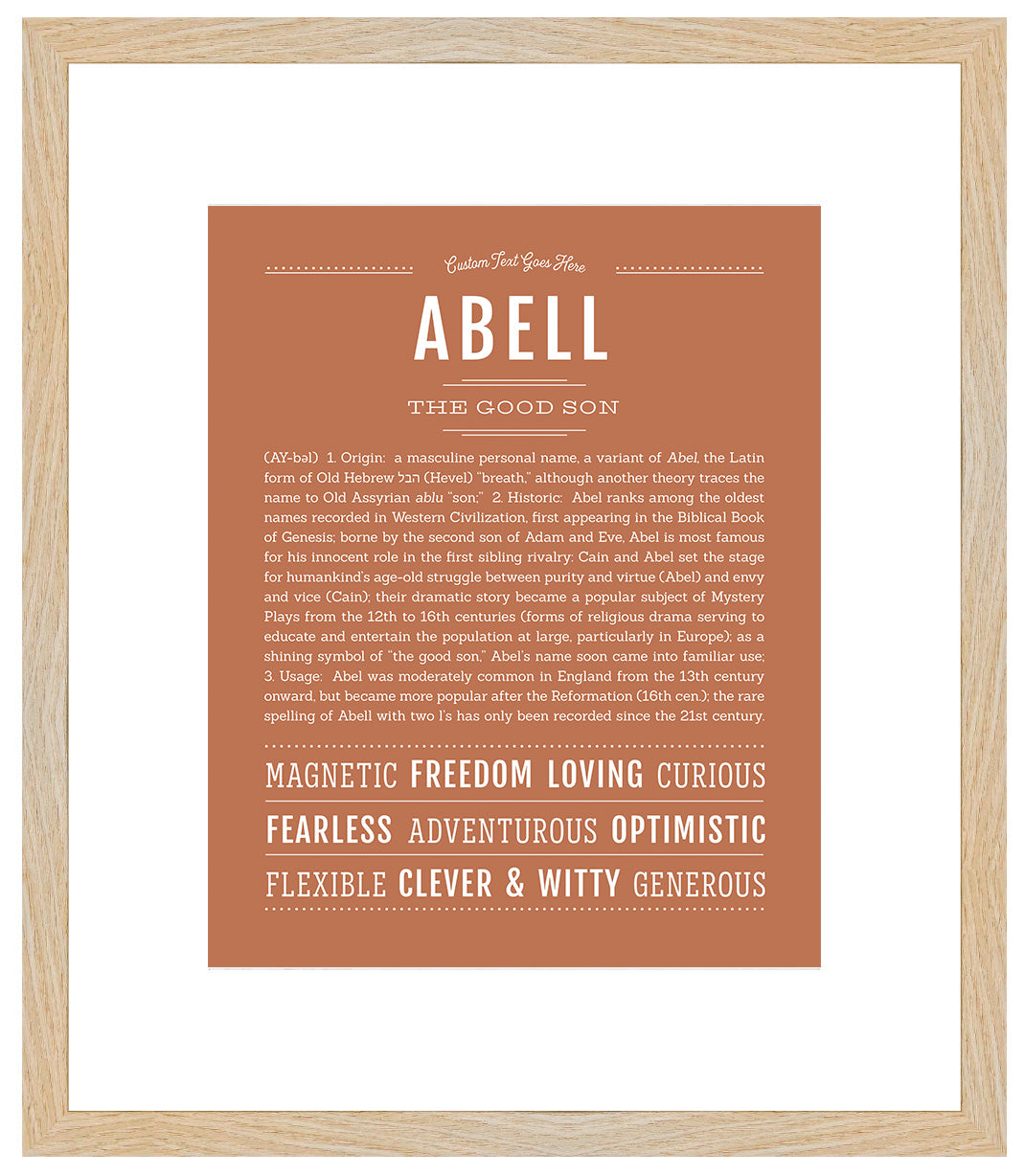 Frame Options | Terra Cotta | Maple Frame, Matted