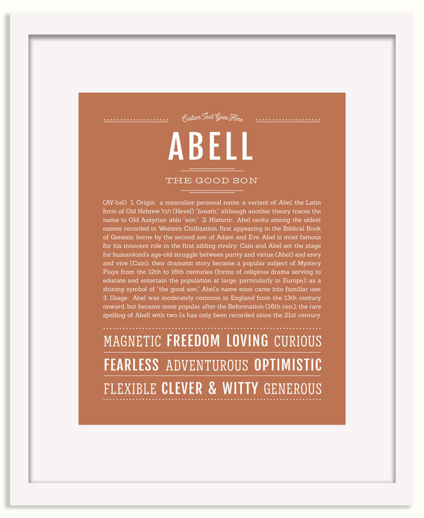 Frame Options | Terra Cotta | White Frame, Matted