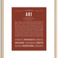 Abi | Name Art Print