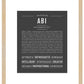 Abi | Name Art Print