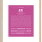 Abi | Name Art Print