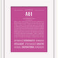 Abi | Name Art Print