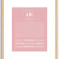 Abi | Name Art Print