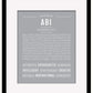 Abi | Name Art Print