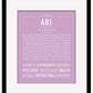 Abi | Name Art Print
