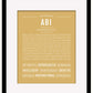 Abi | Name Art Print