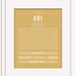 Abi | Name Art Print