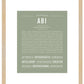 Abi | Name Art Print