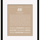 Abi | Name Art Print