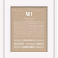 Abi | Name Art Print
