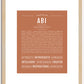 Abi | Name Art Print