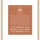 Abi | Name Art Print