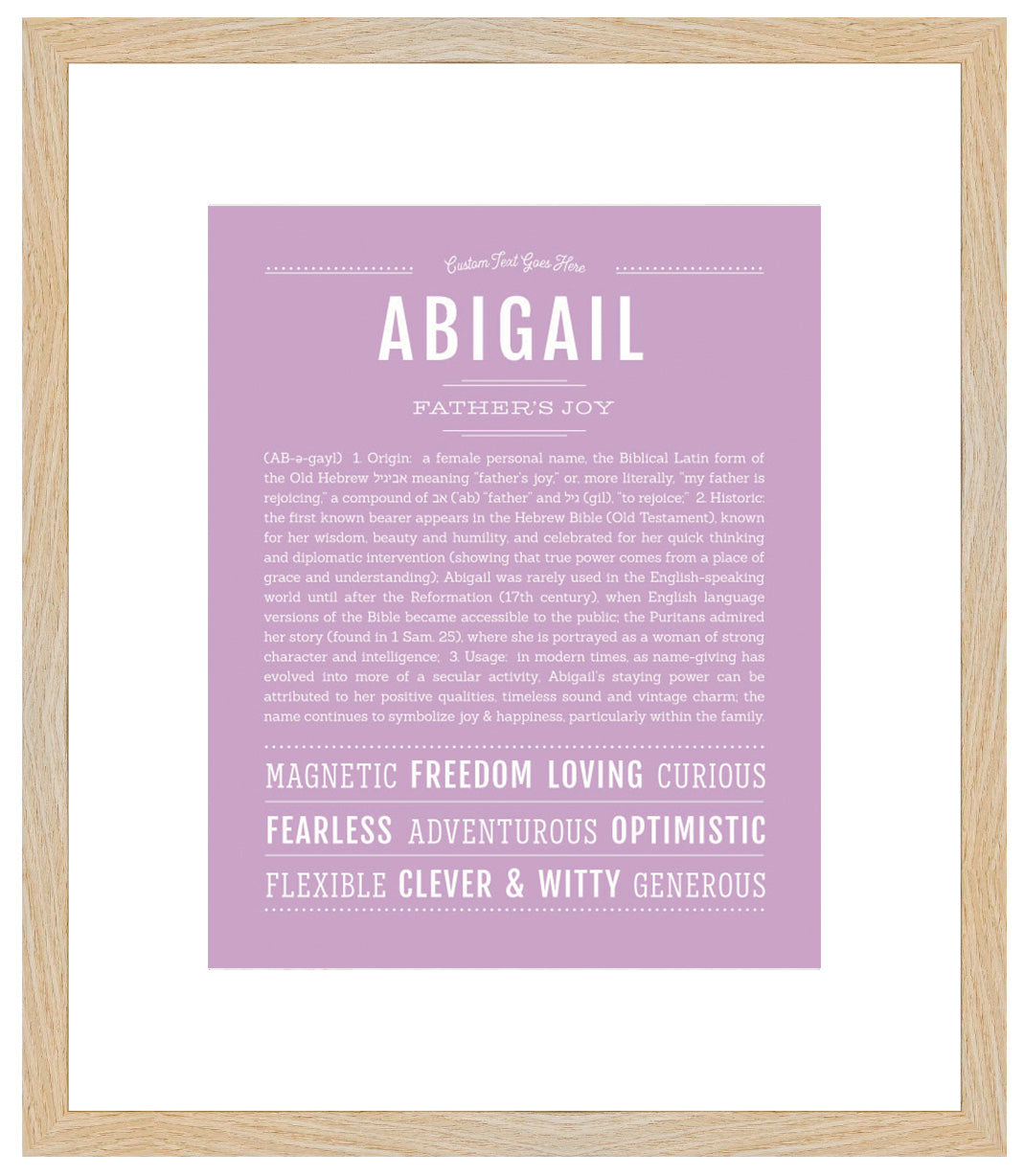 Frame Options | Lilac | Maple Frame, Matted