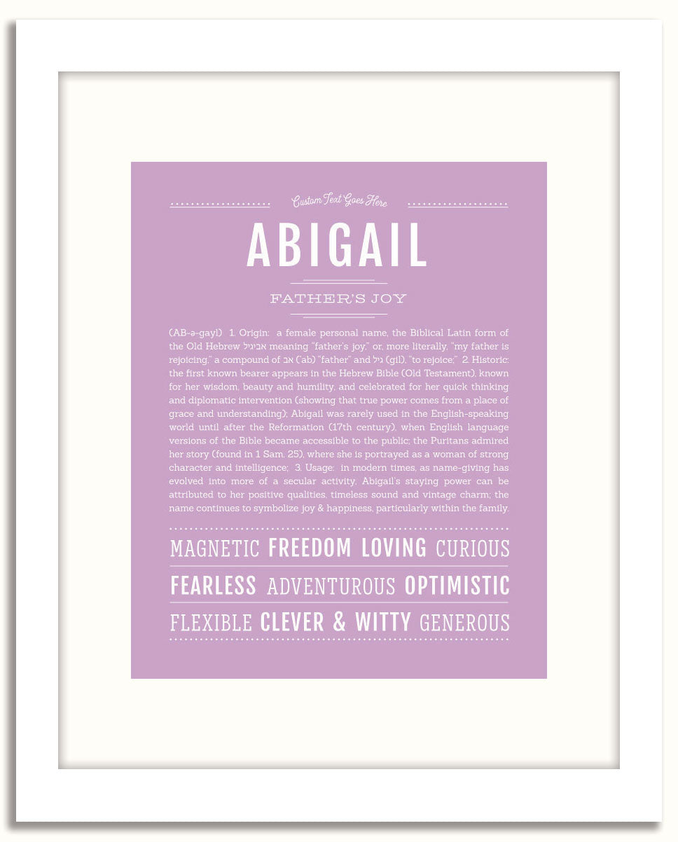 Frame Options | Lilac | White Frame, Matted