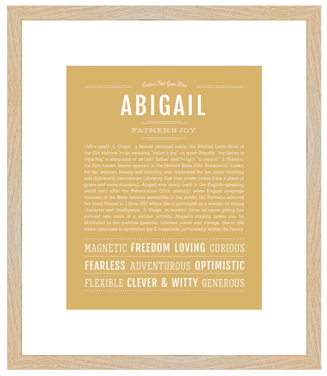 Frame Options | Matte Gold | Maple Frame, Matted