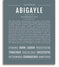 Abigayle | Name Art Print – Name Stories