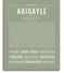 Abigayle Personalized Name Meaning Art Prints – Name Stories