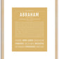 Abraham | Name Art Print