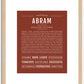 Abram | Name Art Print