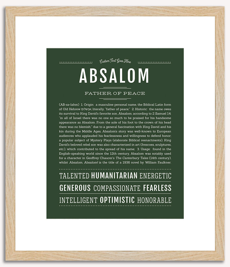 Absalom | Name Art Print