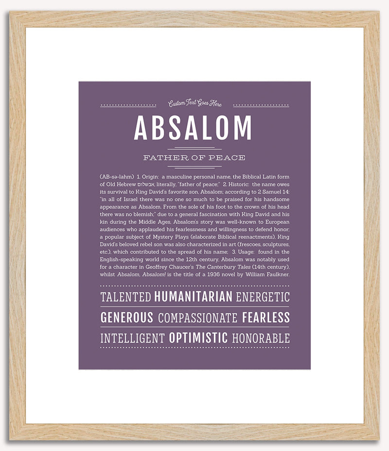 Absalom | Name Art Print