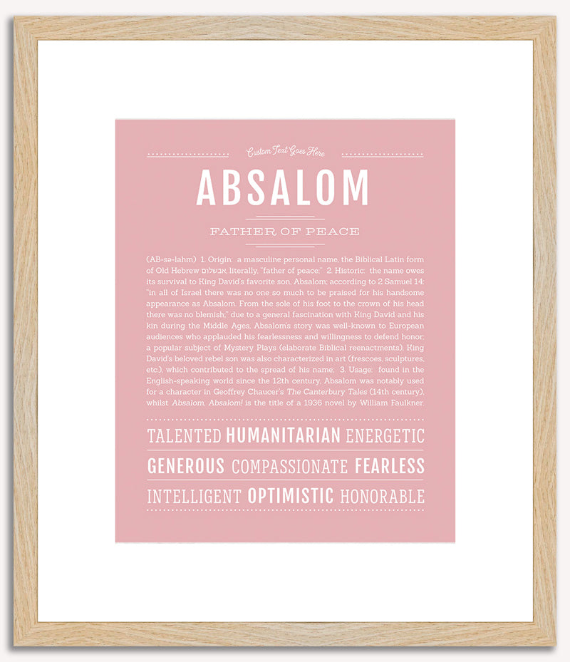 Absalom | Name Art Print