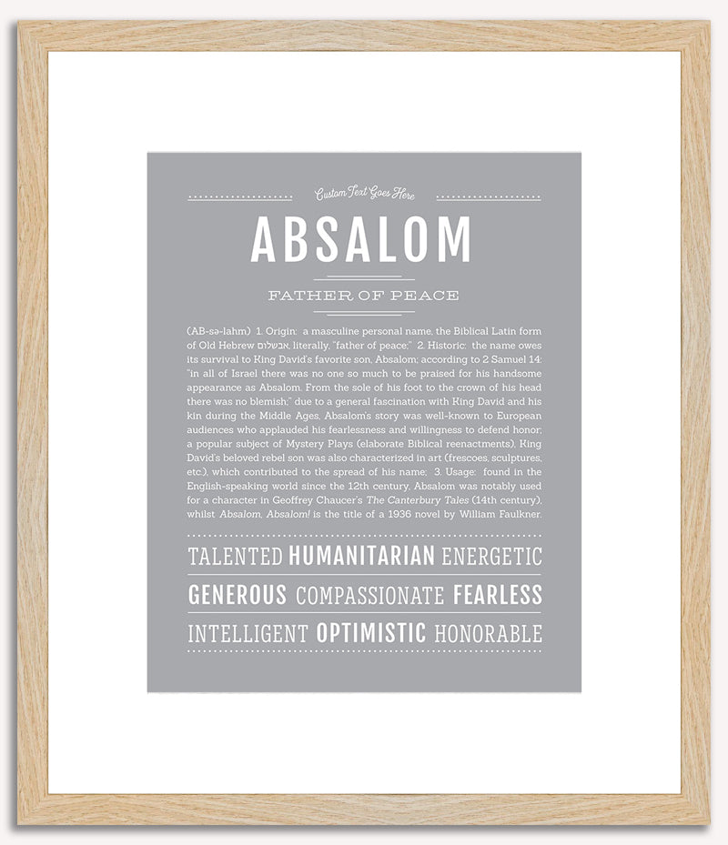 Absalom | Name Art Print