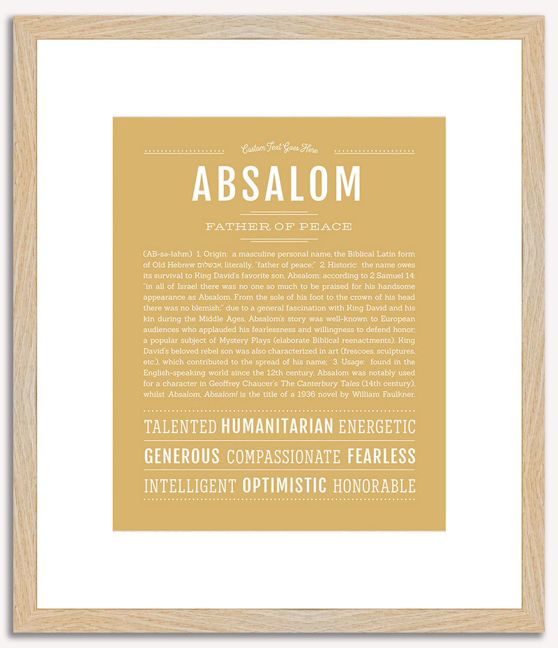 Absalom | Name Art Print