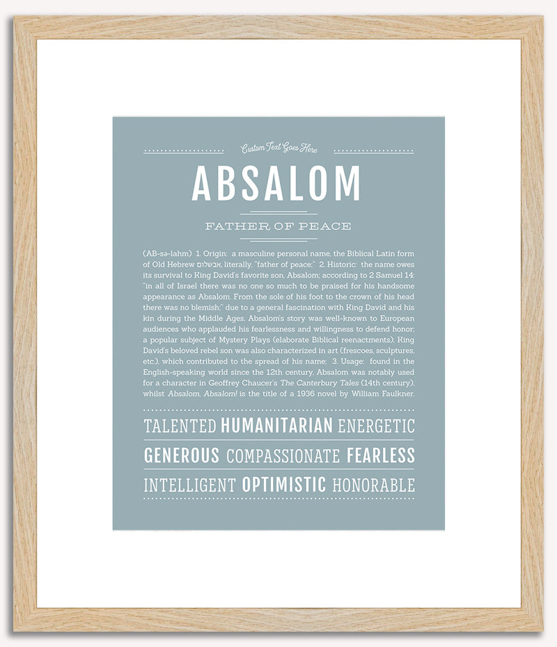 Absalom | Name Art Print