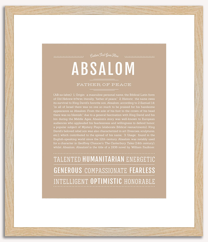 Absalom | Name Art Print