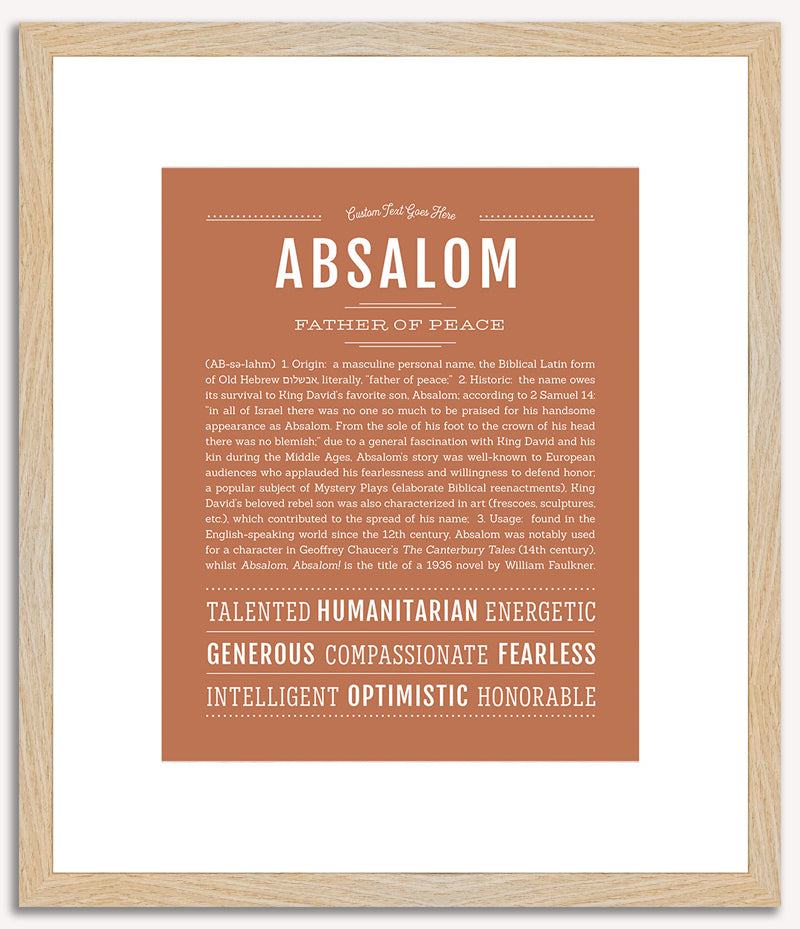 Absalom | Name Art Print