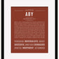 Aby | Name Art Print