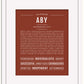 Aby | Name Art Print