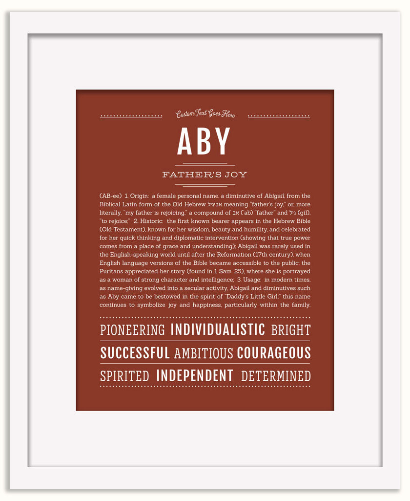 Aby | Name Art Print