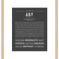 Aby | Name Art Print