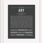 Aby | Name Art Print