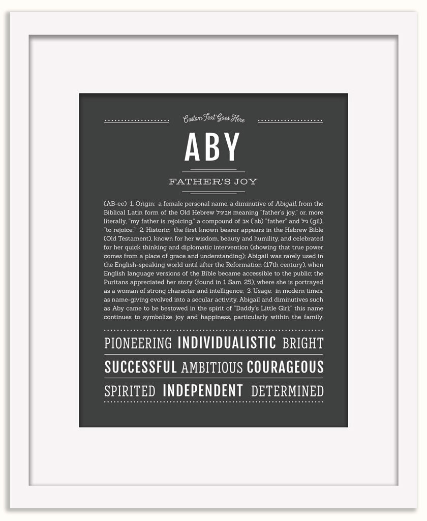 Aby | Name Art Print