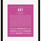 Aby | Name Art Print