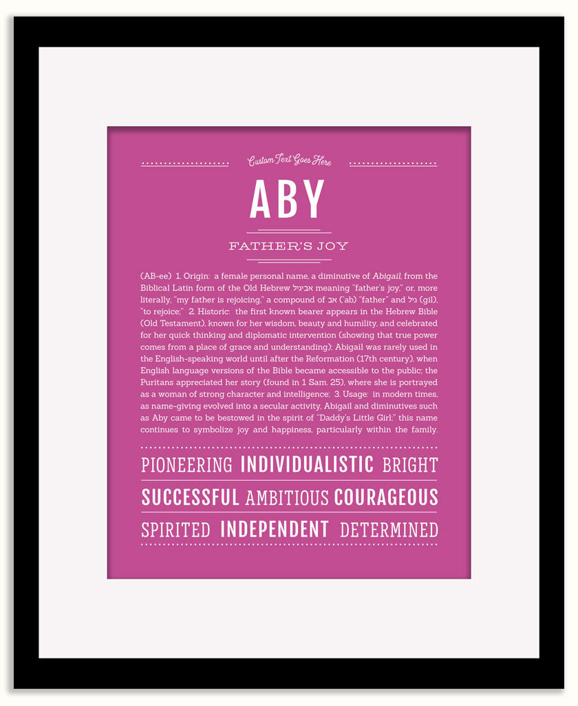 Aby | Name Art Print