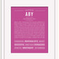 Aby | Name Art Print