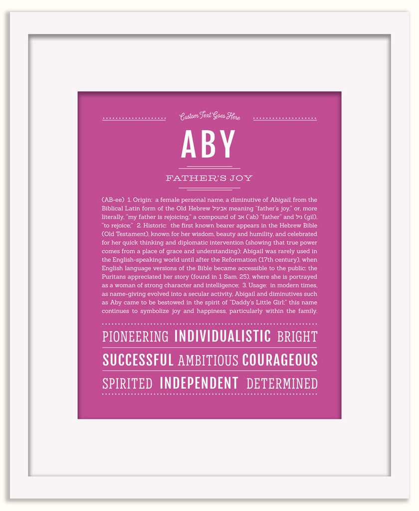 Aby | Name Art Print