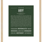 Aby | Name Art Print