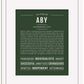 Aby | Name Art Print